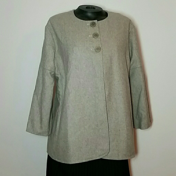 Isda & Co Wool 3/4 Sleeve Career Swing Coat Jacket - Picture 1 of 4